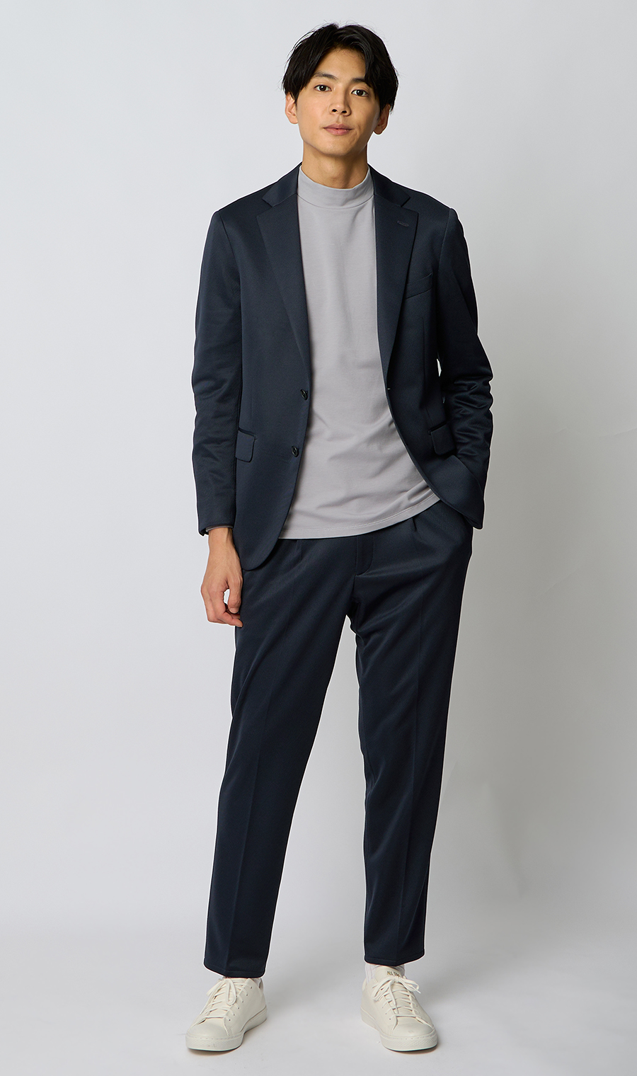 スタイリッシュジャケット【KARUISHI】【#すごジャケ】【セットアップ着用可】 ネイビー Wide 3L