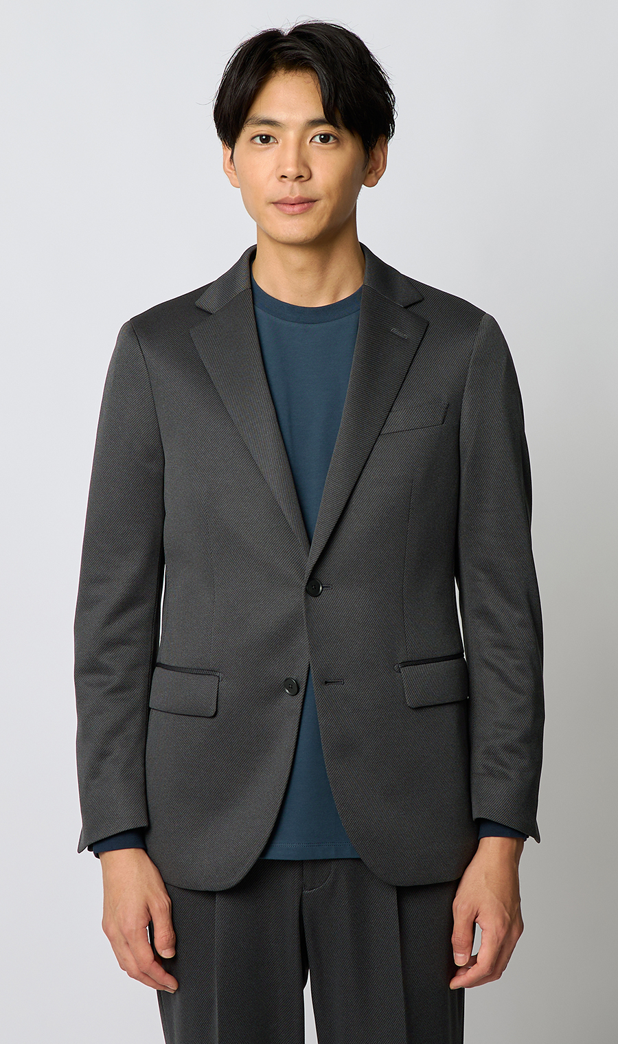 スタイリッシュジャケット【KARUISHI】【＃すごジャケ】【セットアップ着用可】 チャコール S