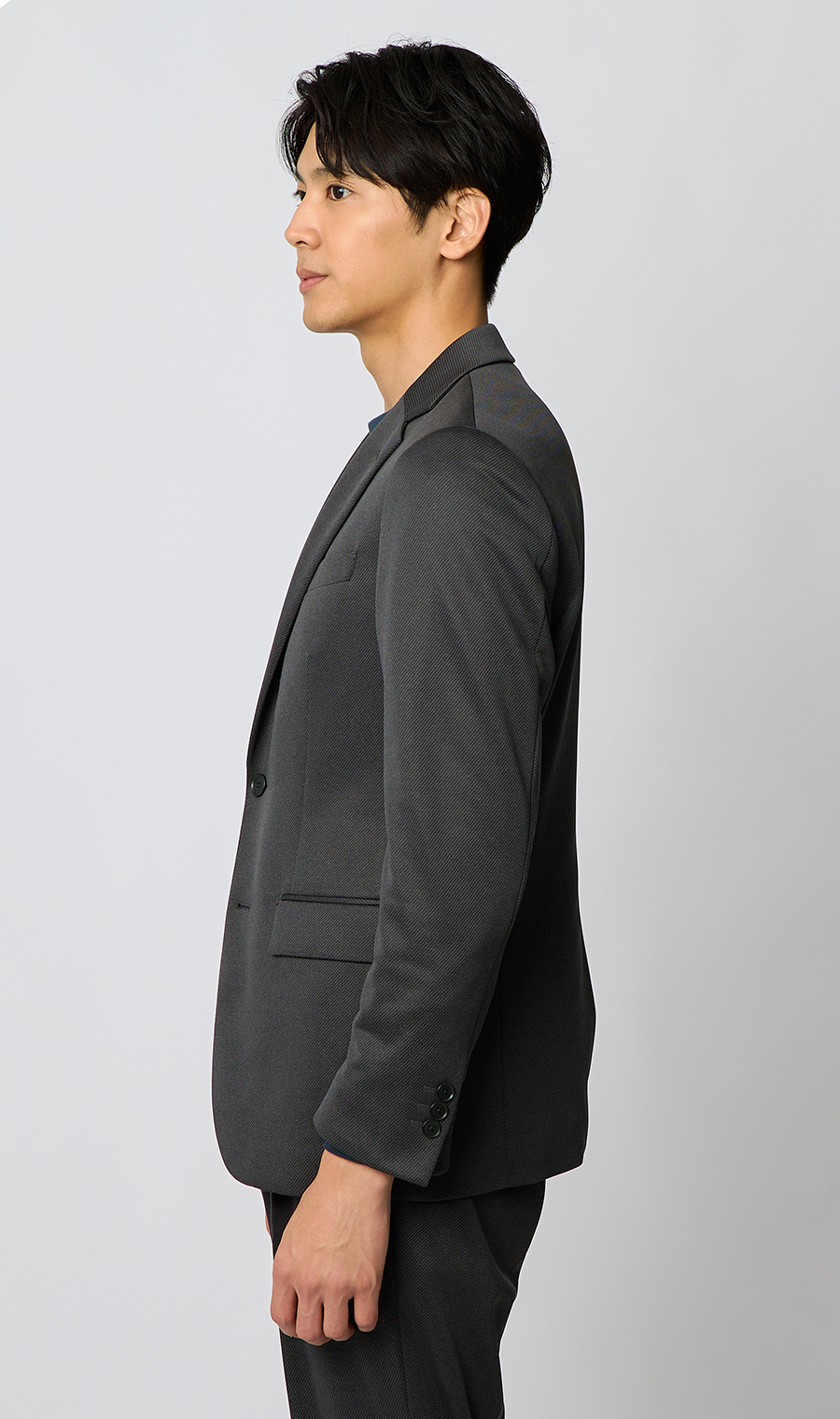 スタイリッシュジャケット【KARUISHI】【＃すごジャケ】【セットアップ着用可】 チャコール S