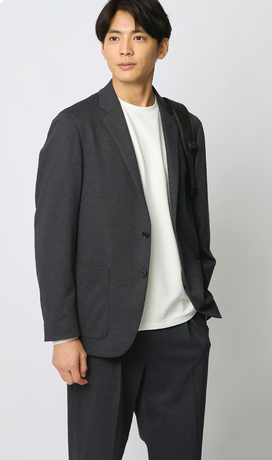 ルーズフィットジャケット【セットアップ着用可】 チャコール S