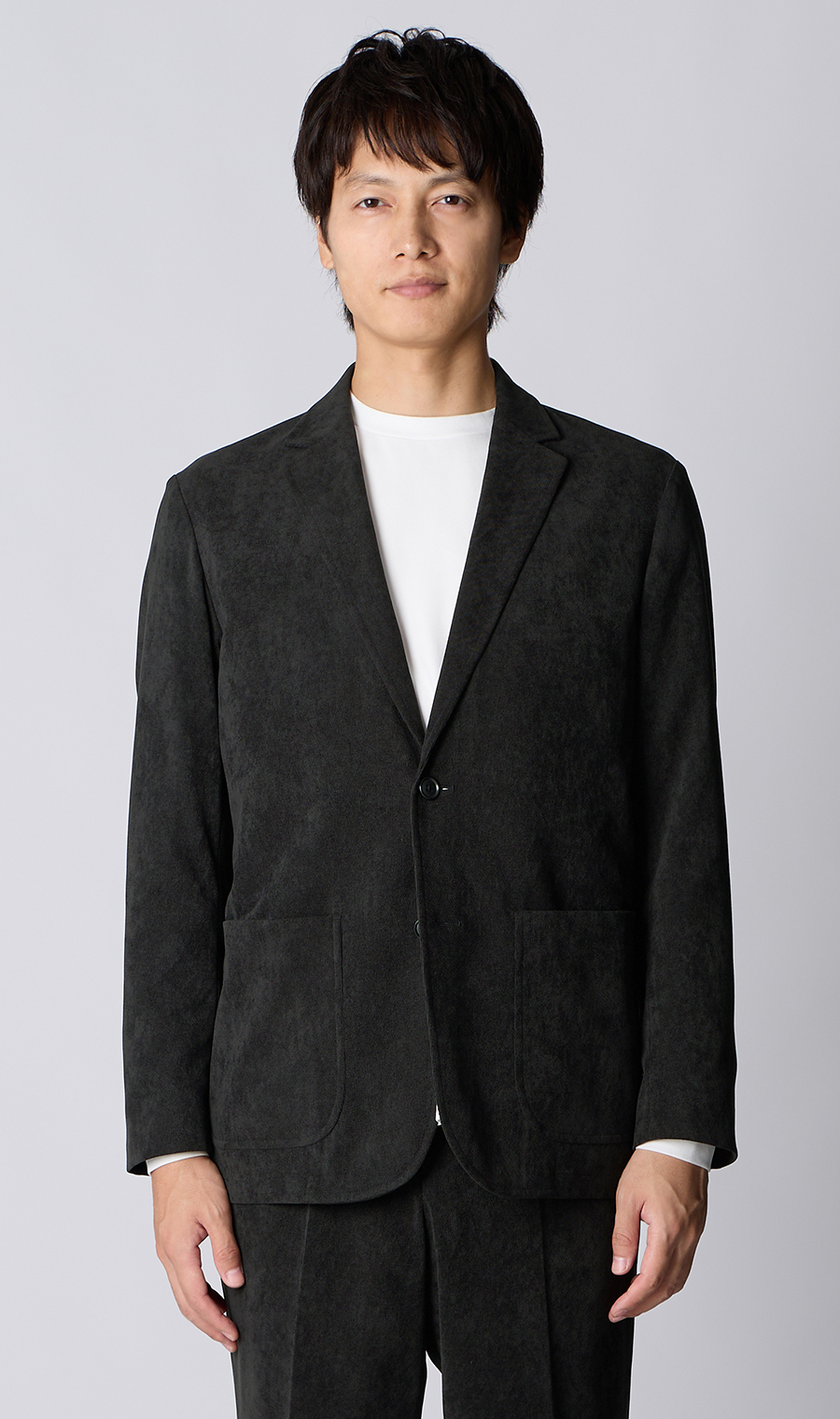 ルーズフィットジャケット【コーデュロイ】【セットアップ着用可】 ブラック S