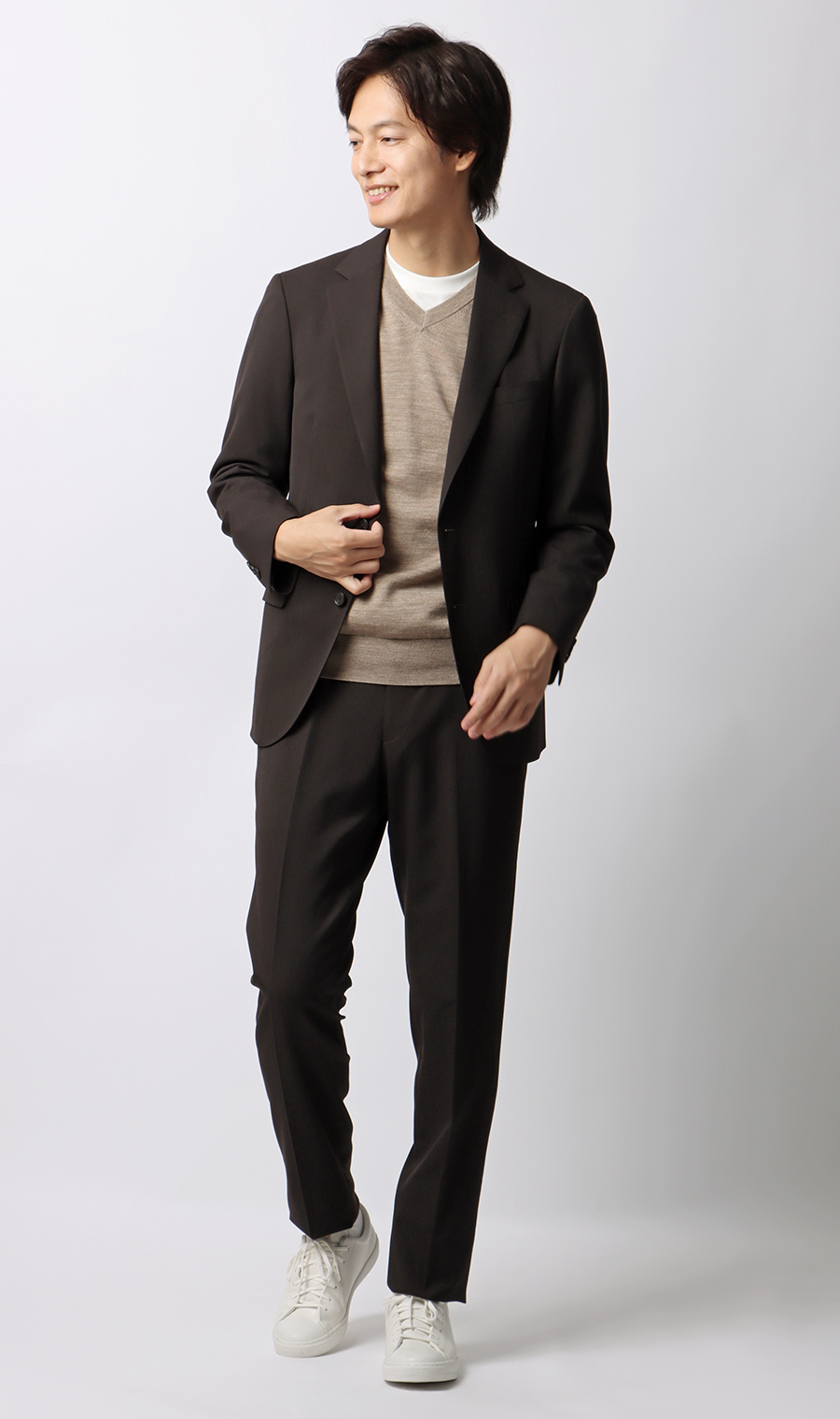 スタイリッシュジャケット【CONTROLα】【セットアップ着用可】 ブラウン S