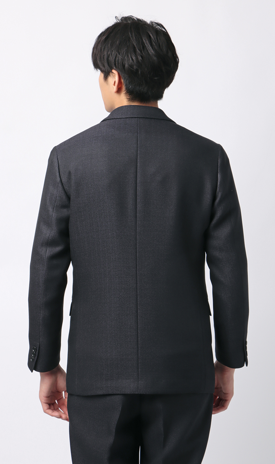 スタイリッシュジャケット【ツイード】【セットアップ着用可】 ネイビー M