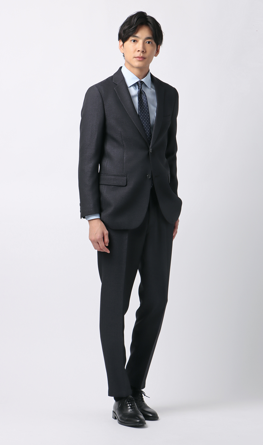 スタイリッシュジャケット【ツイード】【セットアップ着用可】 ネイビー M