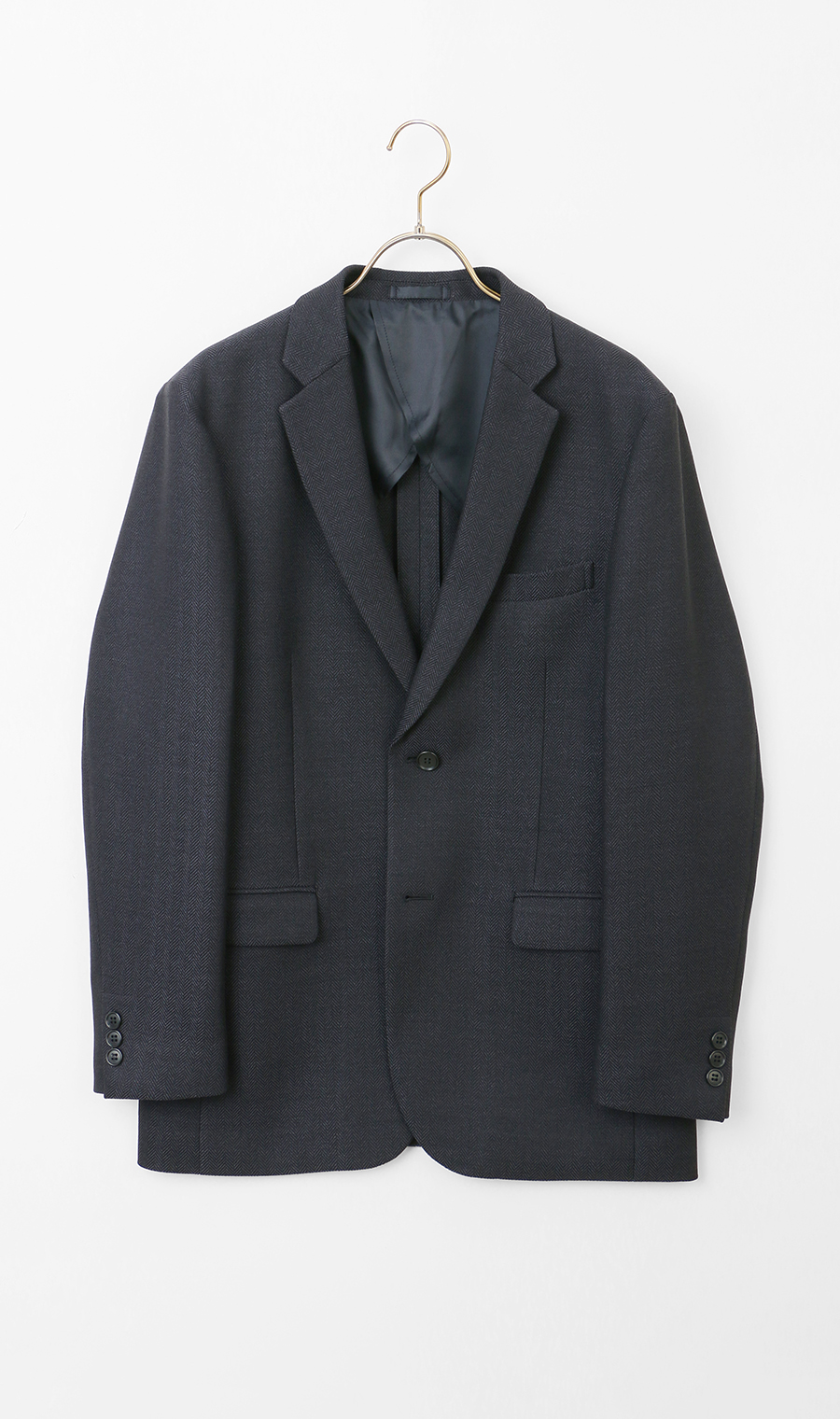 スタイリッシュジャケット【ツイード】【セットアップ着用可】 ネイビー M
