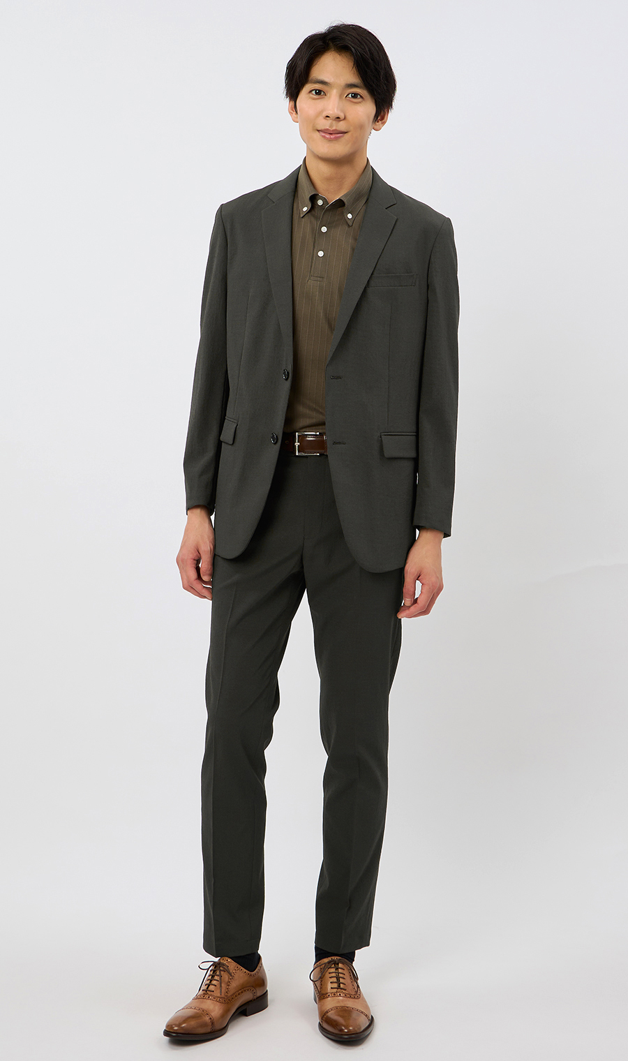 スタイリッシュジャケット【TEXBRID】【セットアップ対応】 ブラウン S