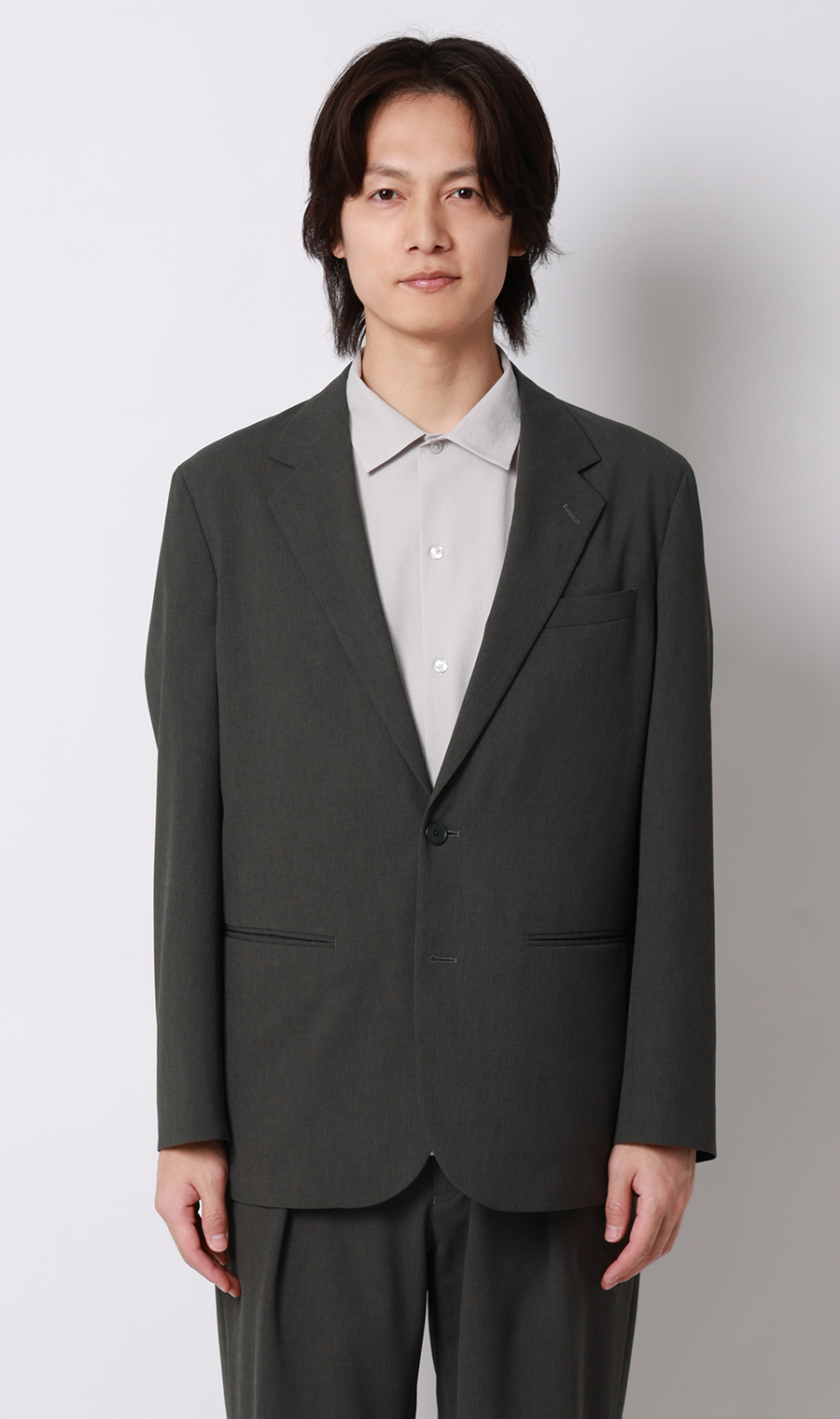 スタイリッシュジャケット【TRABEST Crepe】【セットアップ着用可】 チャコール S