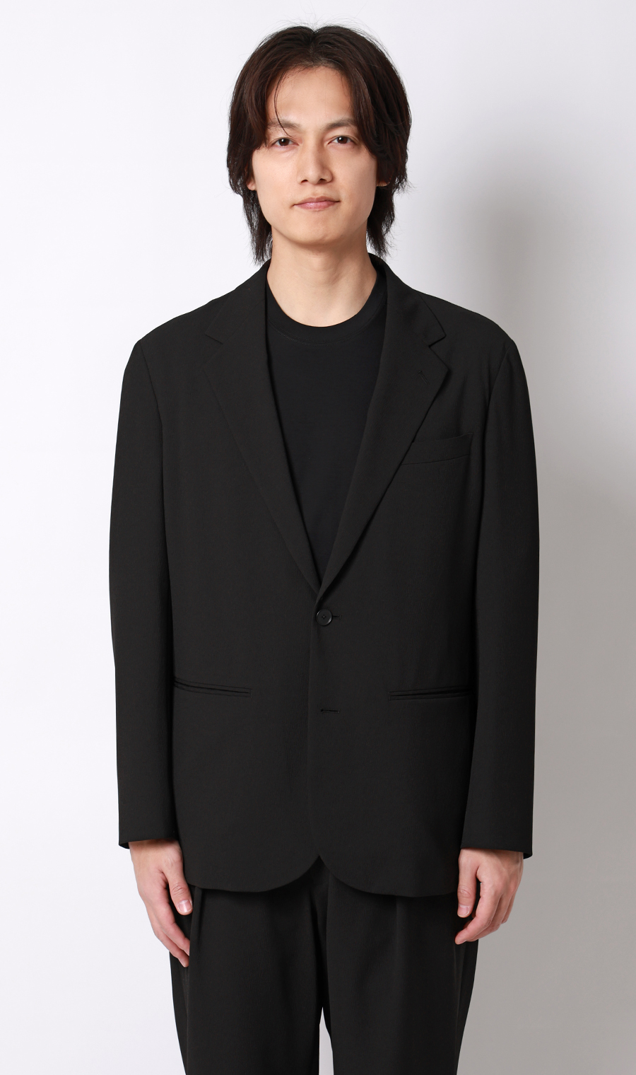 スタイリッシュジャケット【TRABEST Crepe】【セットアップ着用可】 ブラック S