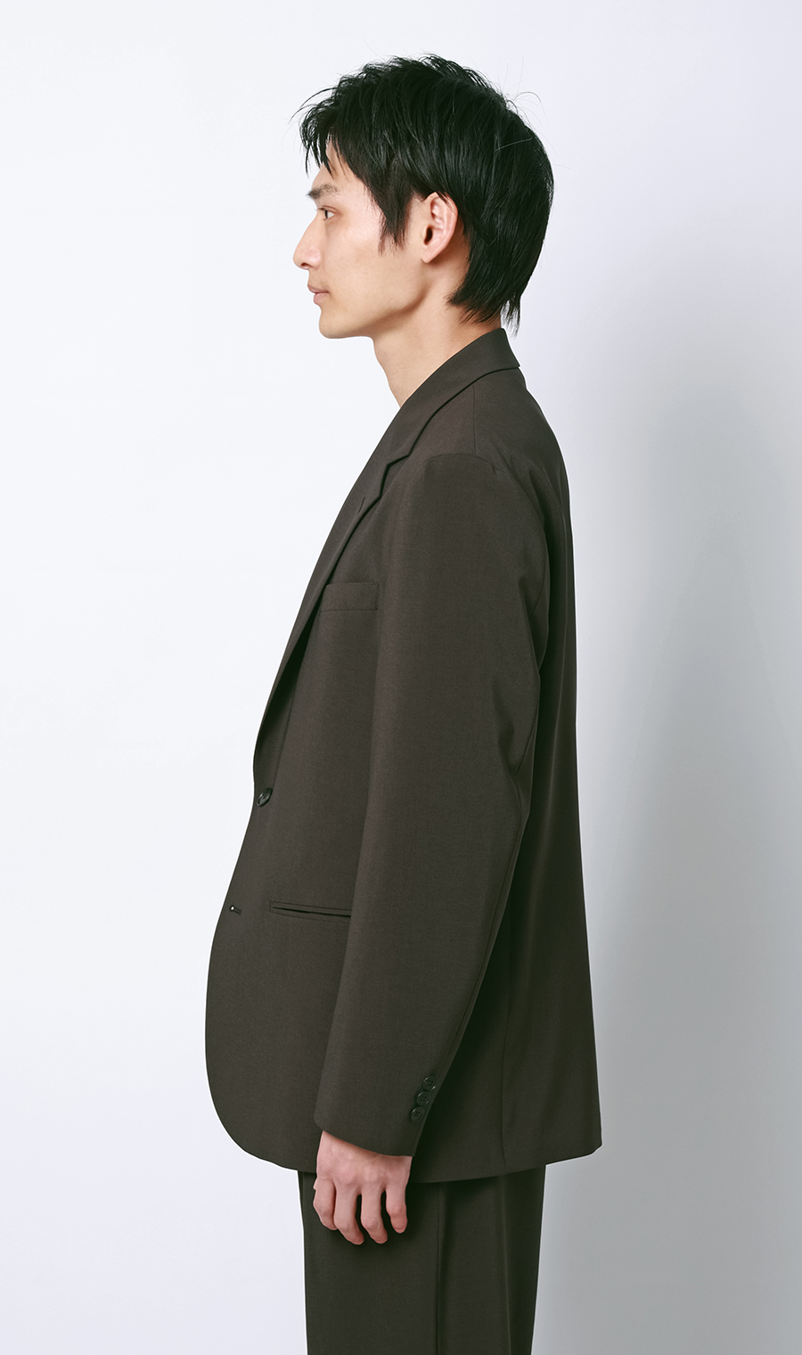 【週替わりSALE 】スタイリッシュジャケット【セットアップ着用可】 ブラウン S