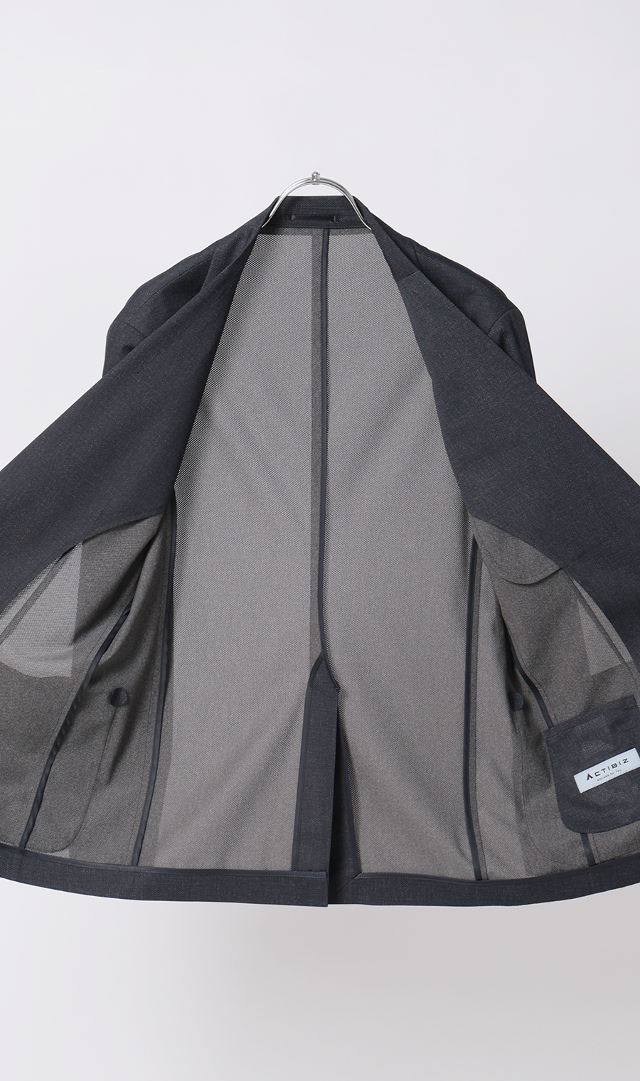 スタイリッシュジャケット【超軽量】【セットアップ着用可】 ネイビー M