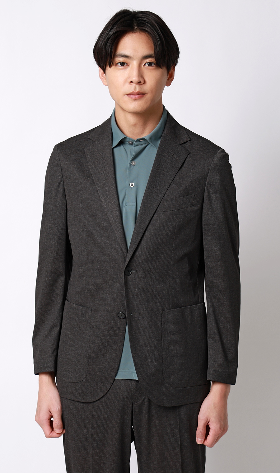 スタイリッシュジャケット【超軽量】【セットアップ着用可】 チャコール M