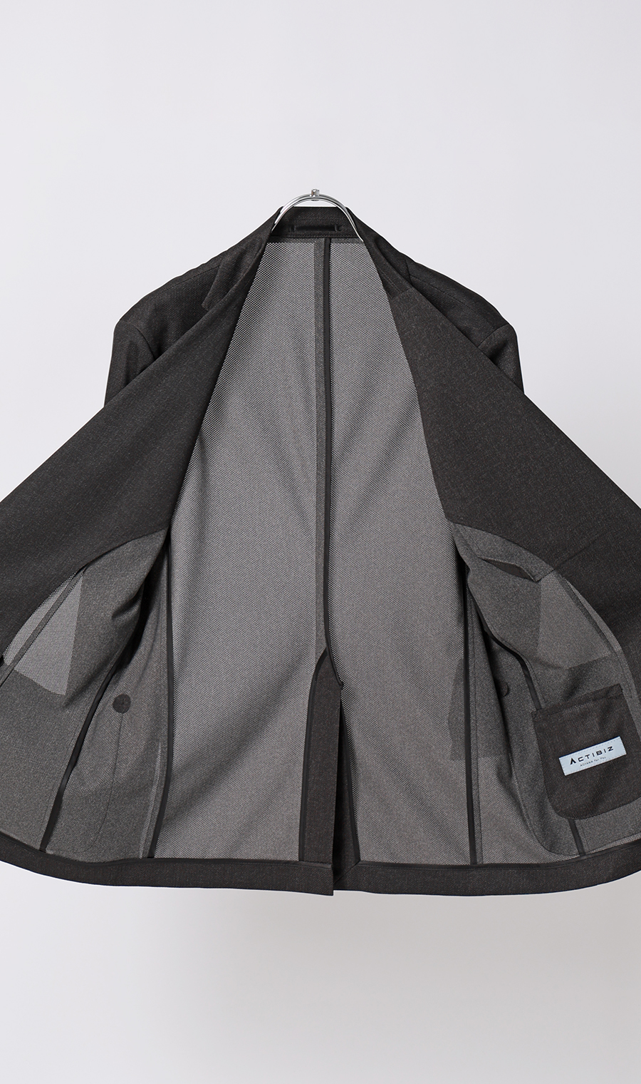 スタイリッシュジャケット【超軽量】【セットアップ着用可】 チャコール M