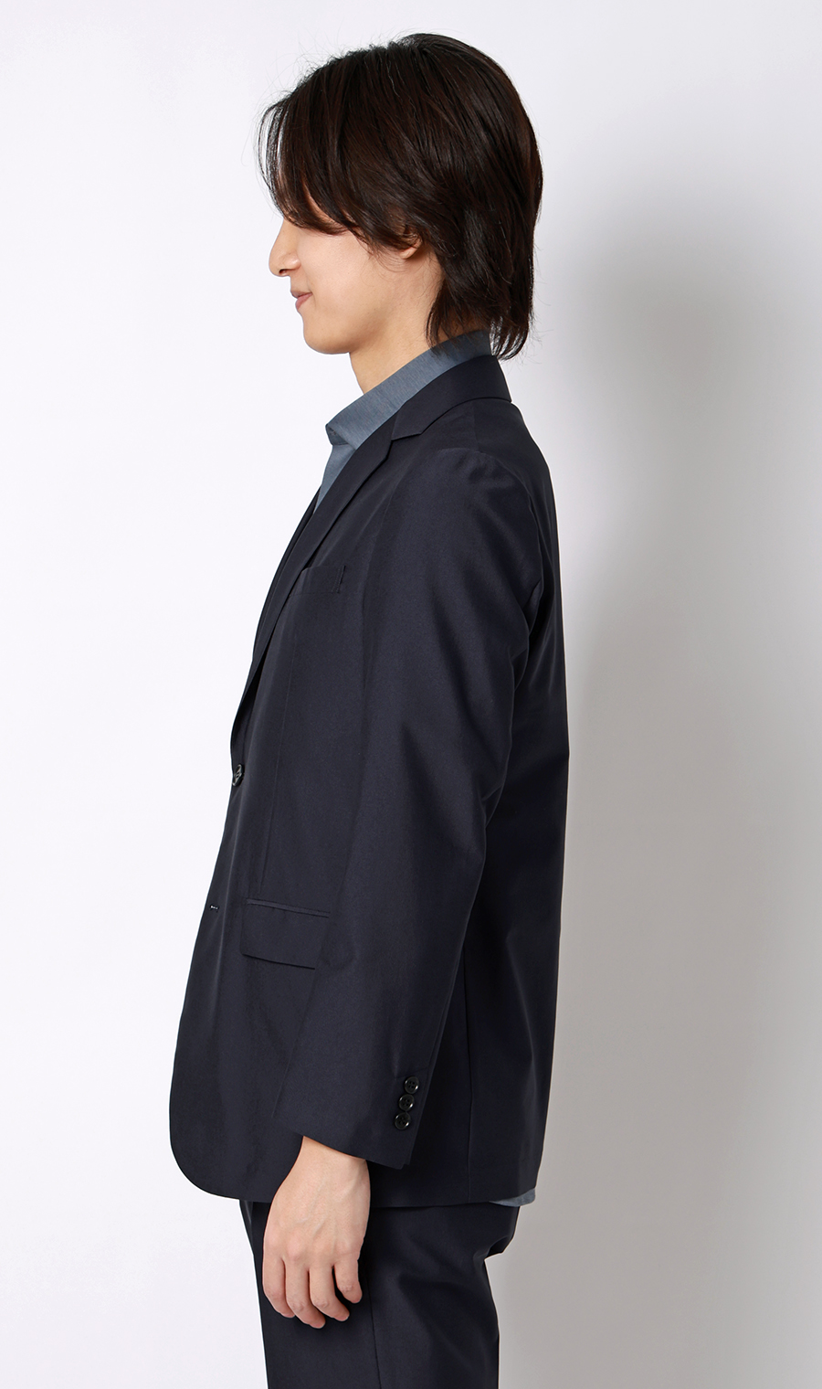 スタイリッシュジャケット【超軽量】【TEXBRID】【セットアップ着用可】 ネイビー M