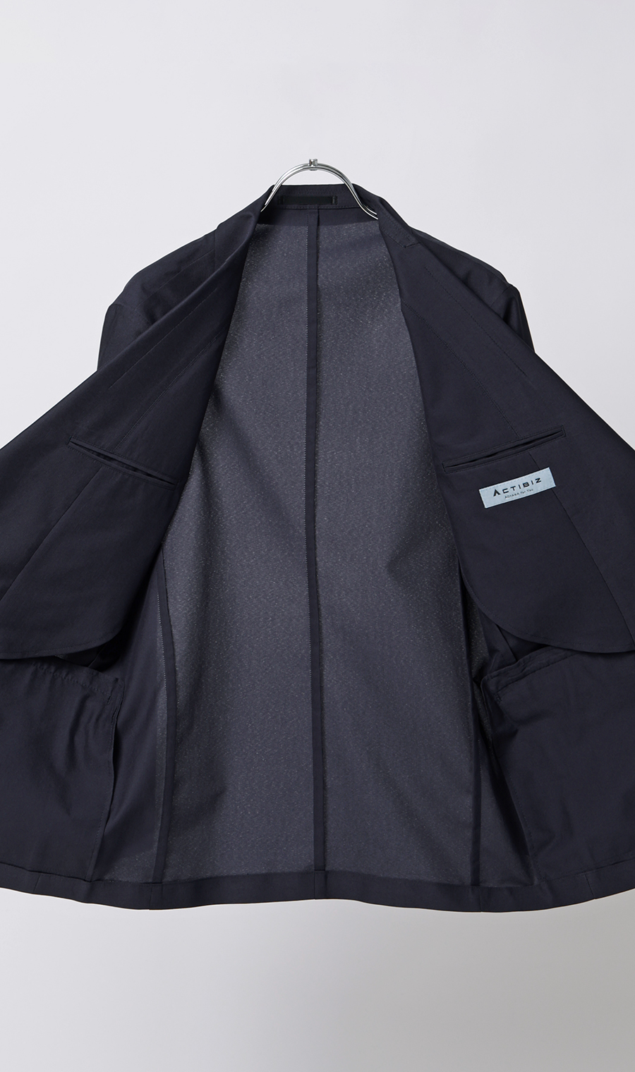 スタイリッシュジャケット【超軽量】【TEXBRID】【セットアップ着用可】 ネイビー M