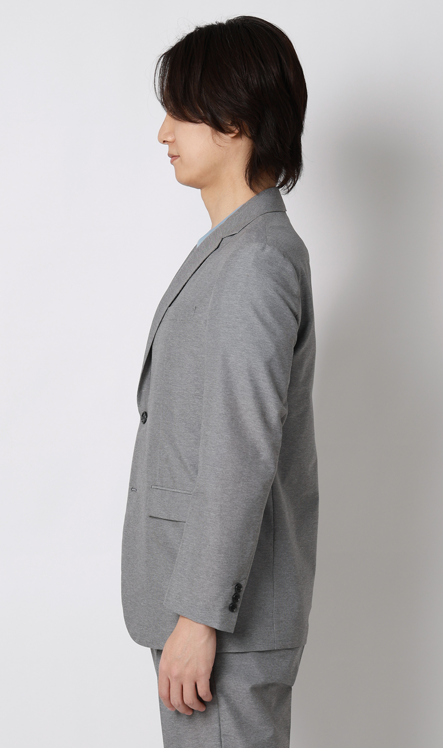 スタイリッシュジャケット【超軽量】【TEXBRID】【セットアップ着用可】 ライトグレー M