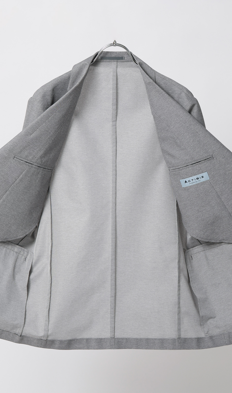 スタイリッシュジャケット【超軽量】【TEXBRID】【セットアップ着用可】 ライトグレー M