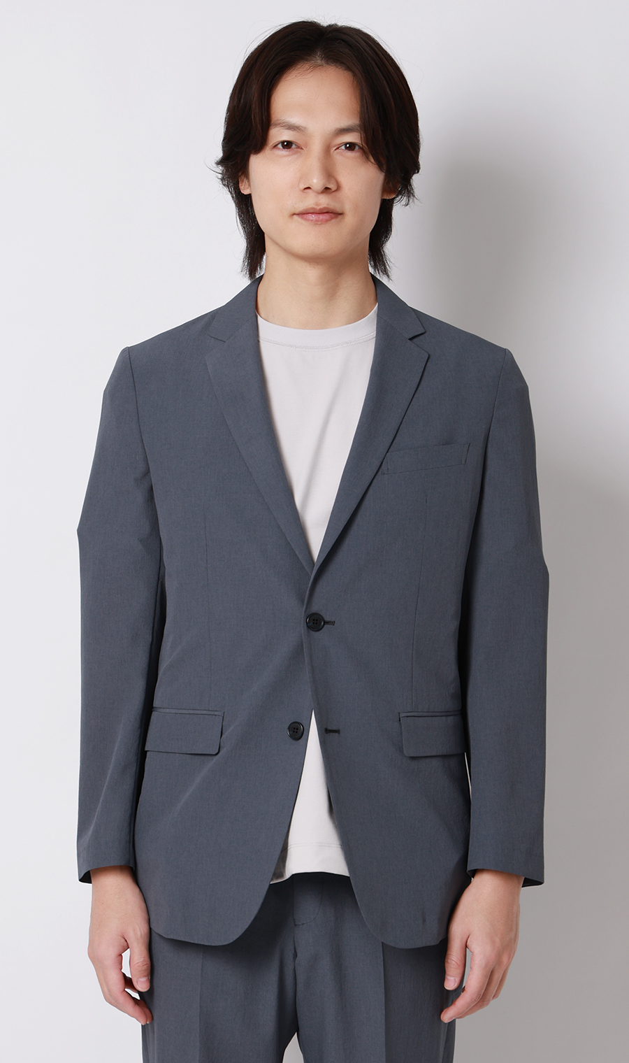 スタイリッシュジャケット【超軽量】【セットアップ着用可】 ブルー M