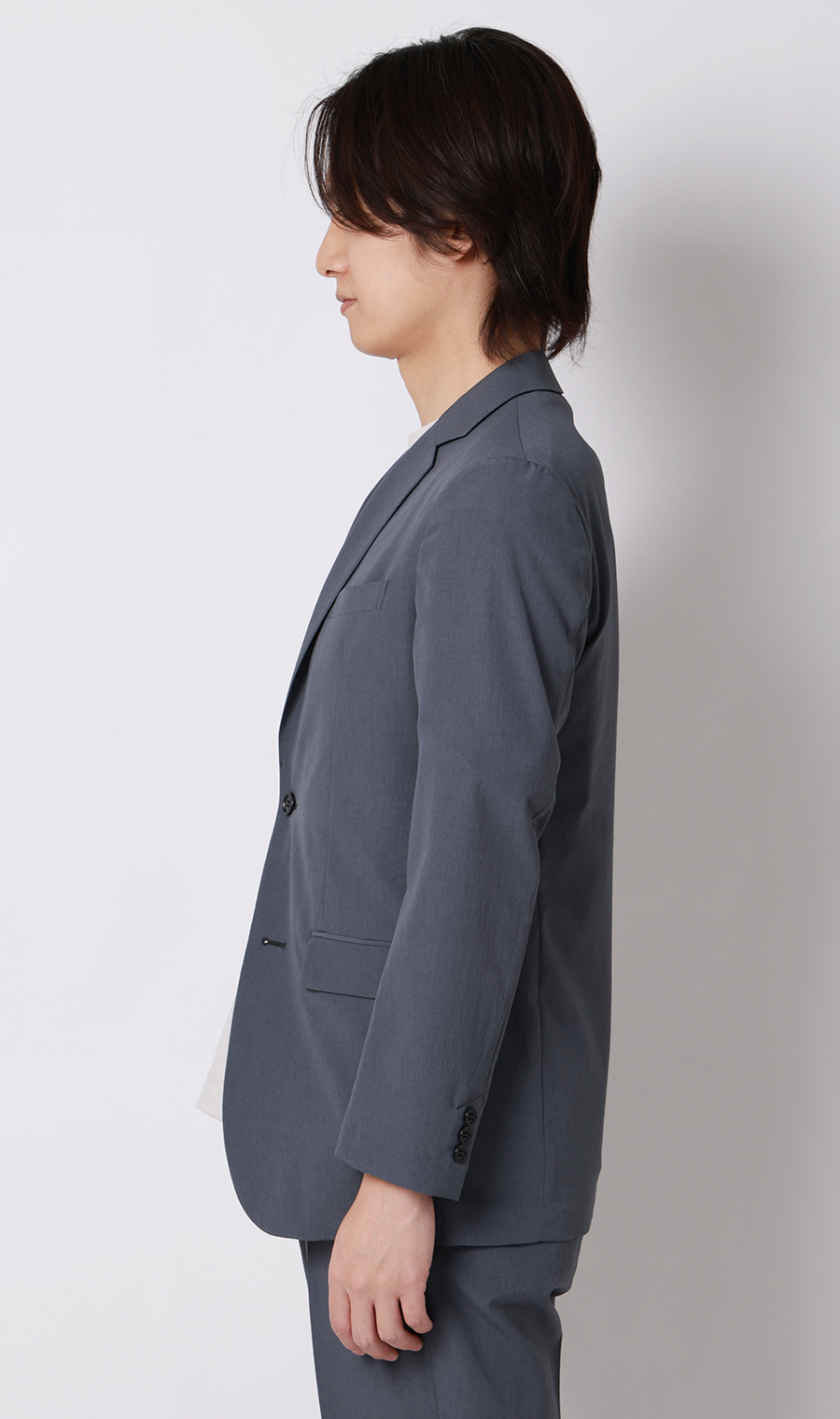 スタイリッシュジャケット【超軽量】【セットアップ着用可】 ブルー M