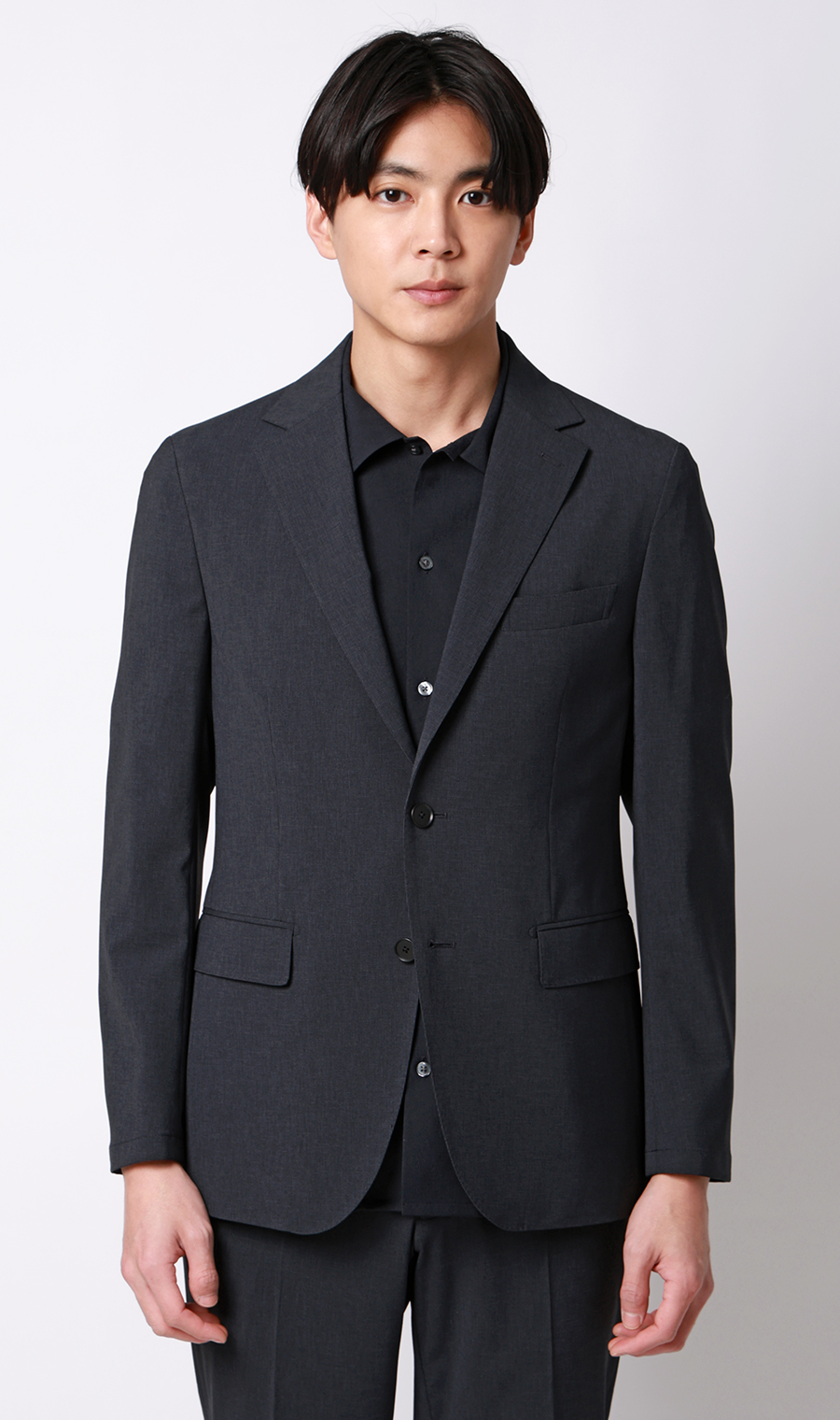 スタイリッシュジャケット【ウォッシャブル】【乾燥機OK】【セットアップ着用可】 ネイビー S