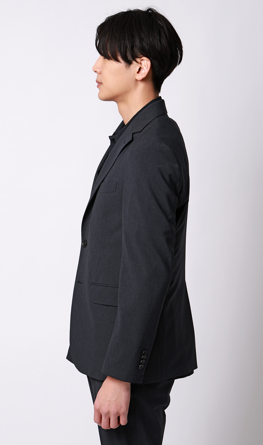 スタイリッシュジャケット【ウォッシャブル】【乾燥機OK】【セットアップ着用可】 ネイビー S