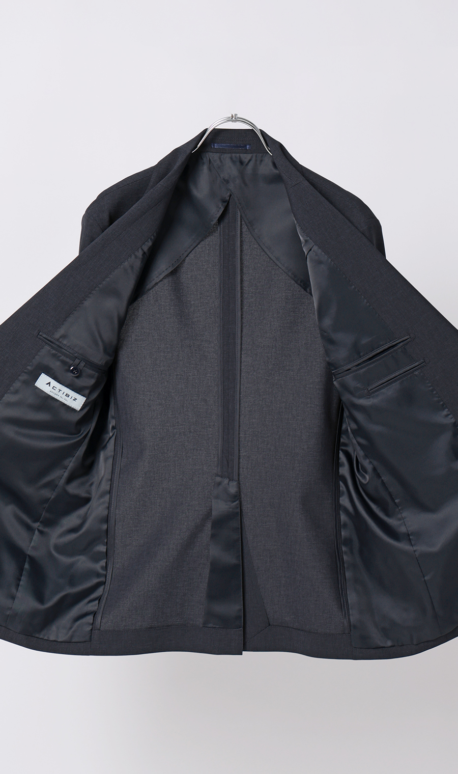 スタイリッシュジャケット【ウォッシャブル】【乾燥機OK】【セットアップ着用可】 ネイビー S