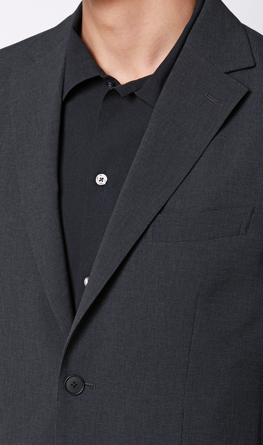 スタイリッシュジャケット【ウォッシャブル】【乾燥機OK】【セットアップ着用可】 ネイビー S