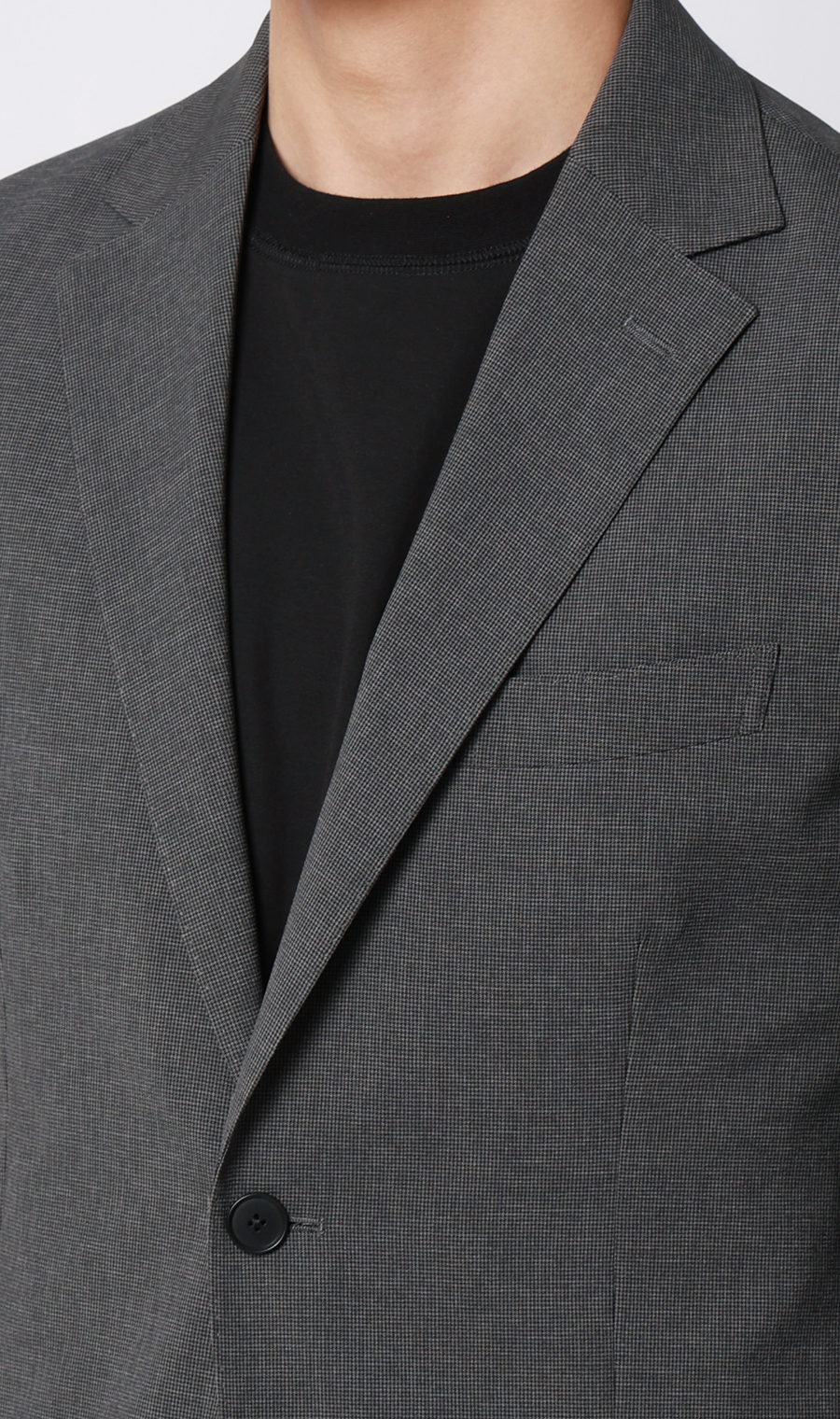 スタイリッシュジャケット【ウォッシャブル】【乾燥機OK】【セットアップ着用可】 チャコール S