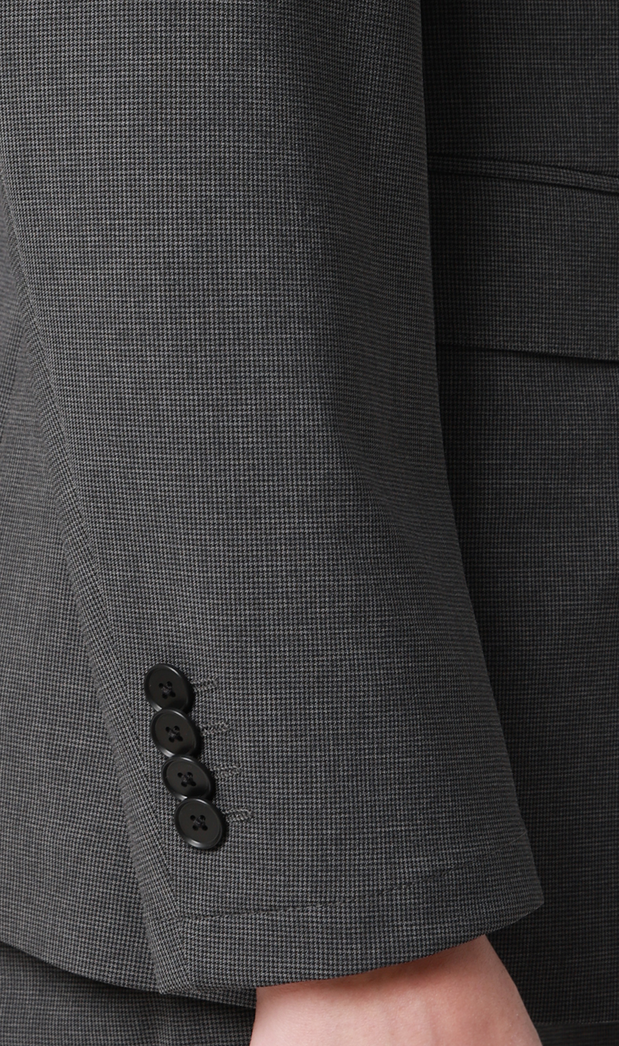 スタイリッシュジャケット【ウォッシャブル】【乾燥機OK】【セットアップ着用可】 チャコール S