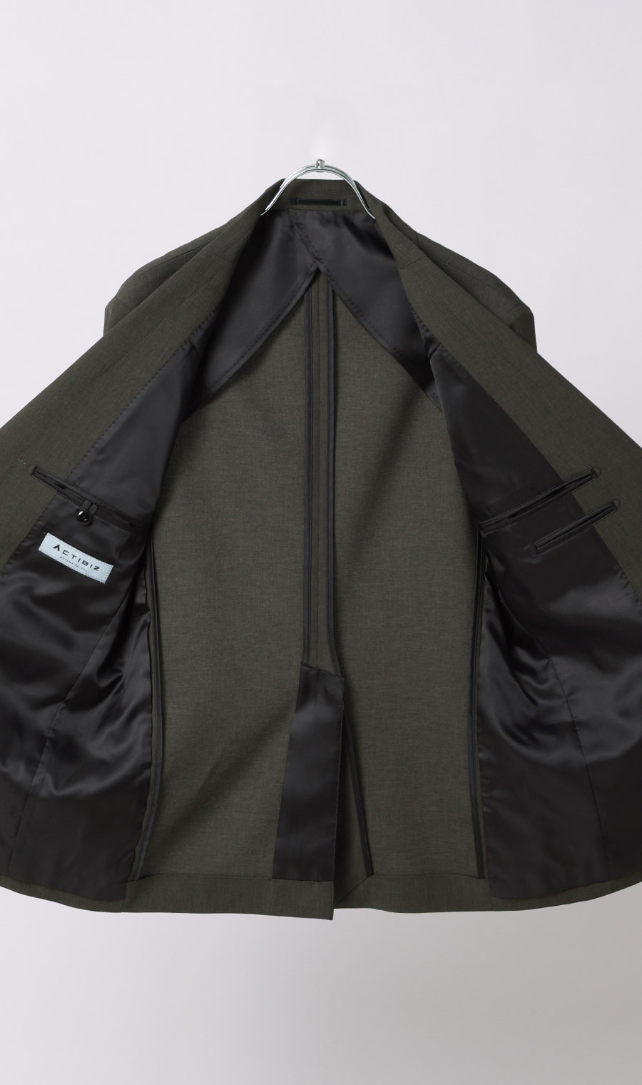 スタイリッシュジャケット【ウォッシャブル】【乾燥機OK】【セットアップ着用可】 カーキ S