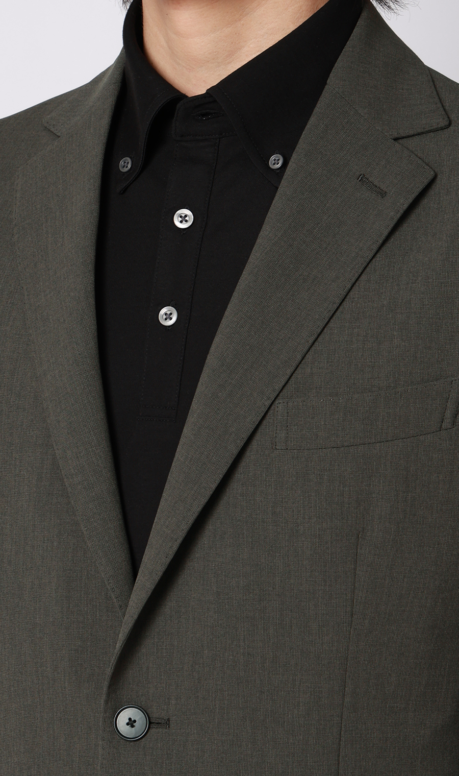 スタイリッシュジャケット【ウォッシャブル】【乾燥機OK】【セットアップ着用可】 カーキ S