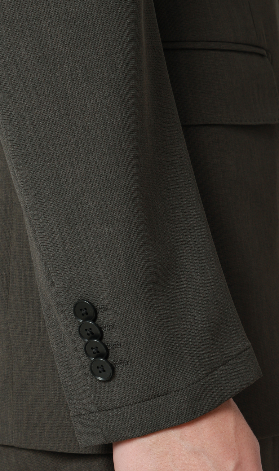 スタイリッシュジャケット【ウォッシャブル】【乾燥機OK】【セットアップ着用可】 カーキ S