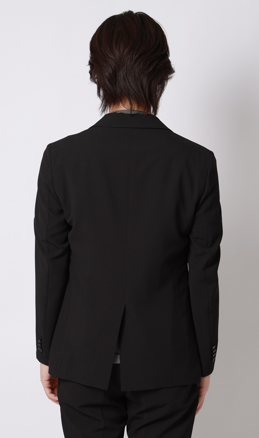 スタイリッシュジャケット【ウォッシャブル】【乾燥機OK】【セットアップ着用可】 ブラック S