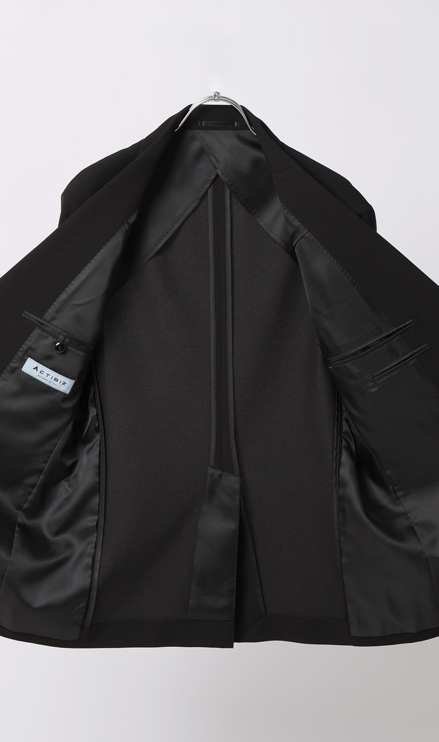 スタイリッシュジャケット【ウォッシャブル】【乾燥機OK】【セットアップ着用可】 ブラック S