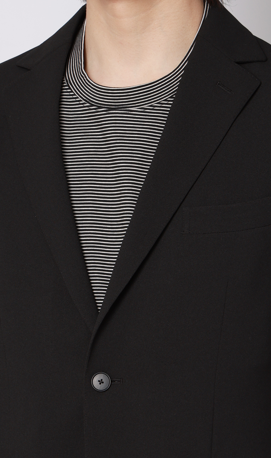 スタイリッシュジャケット【ウォッシャブル】【乾燥機OK】【セットアップ着用可】 ブラック S