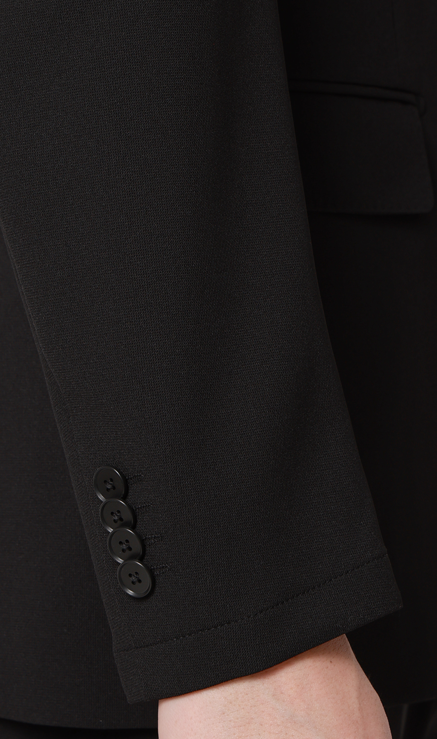 スタイリッシュジャケット【ウォッシャブル】【乾燥機OK】【セットアップ着用可】 ブラック S