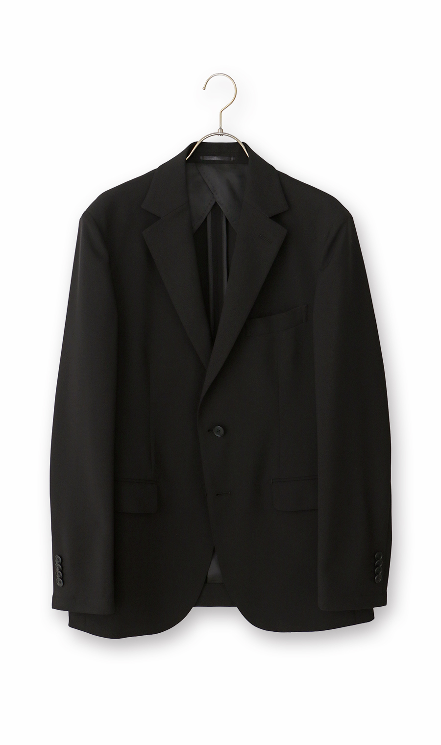 スタイリッシュジャケット【ウォッシャブル】【乾燥機OK】【セットアップ着用可】 ブラック S