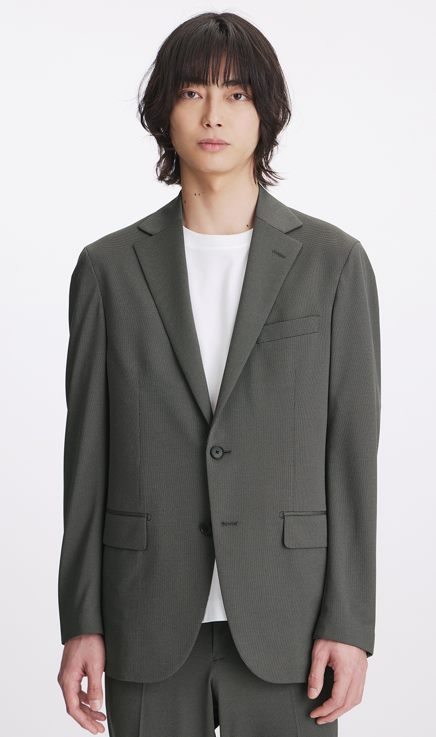 スタイリッシュジャケット【涼】【秒乾】【＃すごジャケ】【セットアップ着用可】 グレー Wide L
