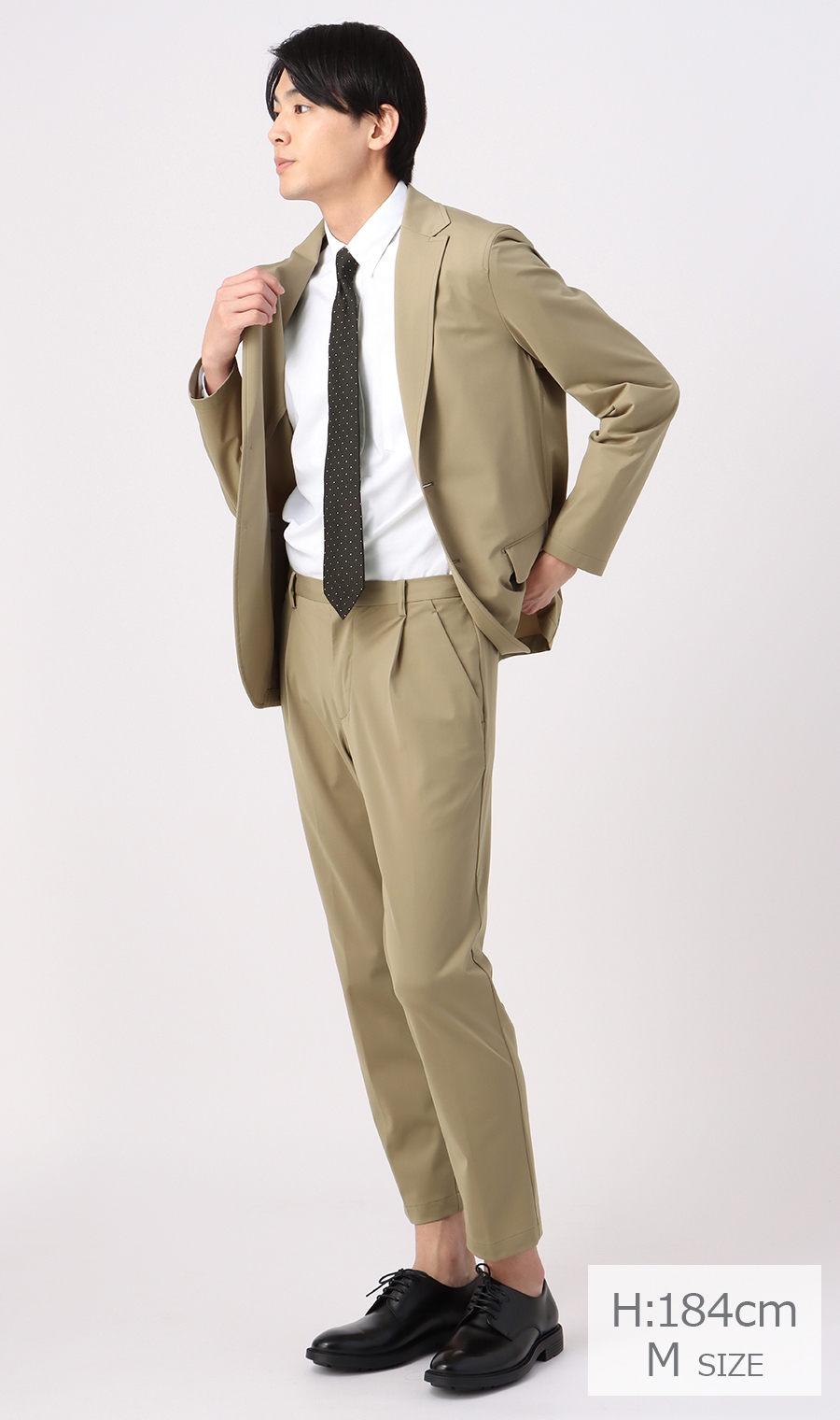 ゼロプレッシャースーツ【ジャケット】【4WAYストレッチ】【セットアップ着用可】 ベージュ S