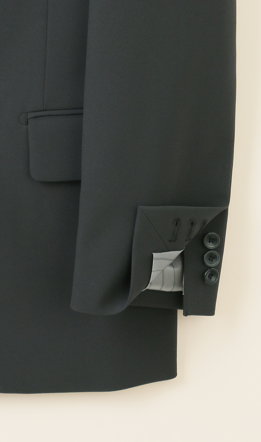 ダブル6ボタンジャケット【2WAYストレッチ】【セットアップ着用可】 ブラック S