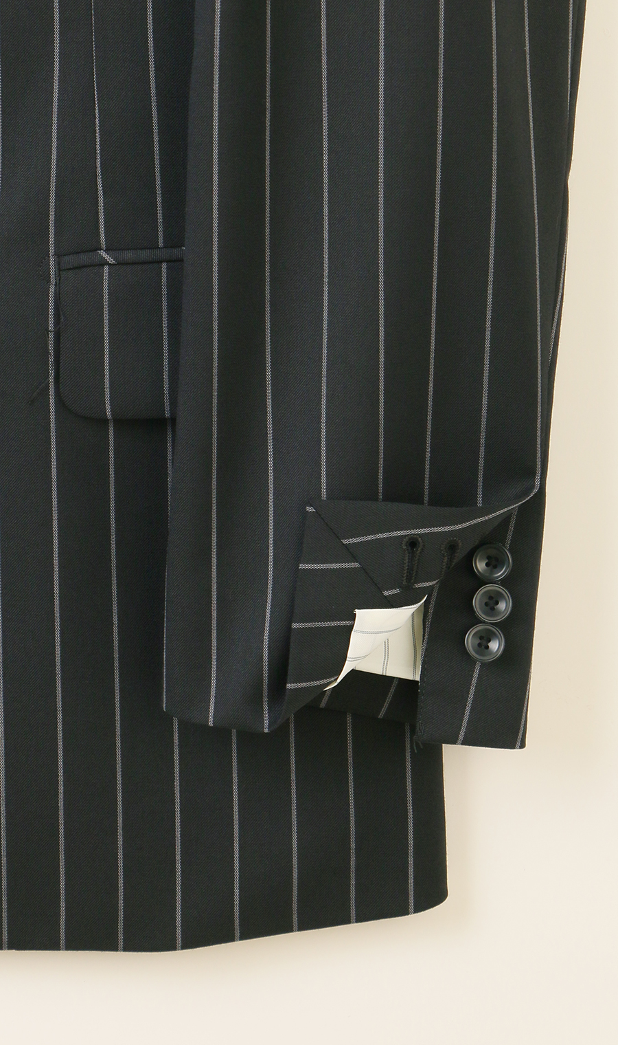 ダブル6ボタンジャケット【セットアップ着用可】 ブラック S