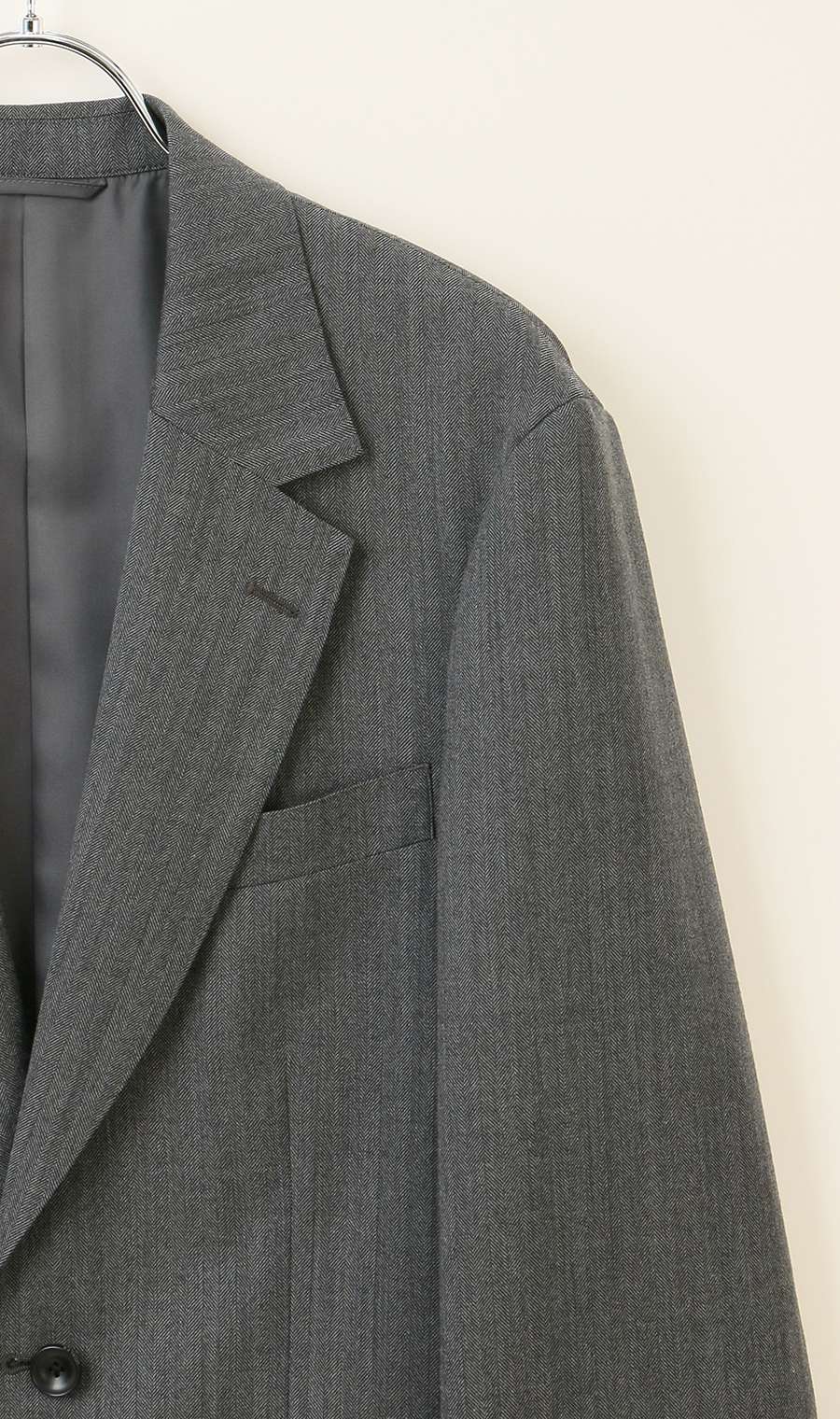 シングル2ボタンジャケット【セットアップ着用可】 グレー S