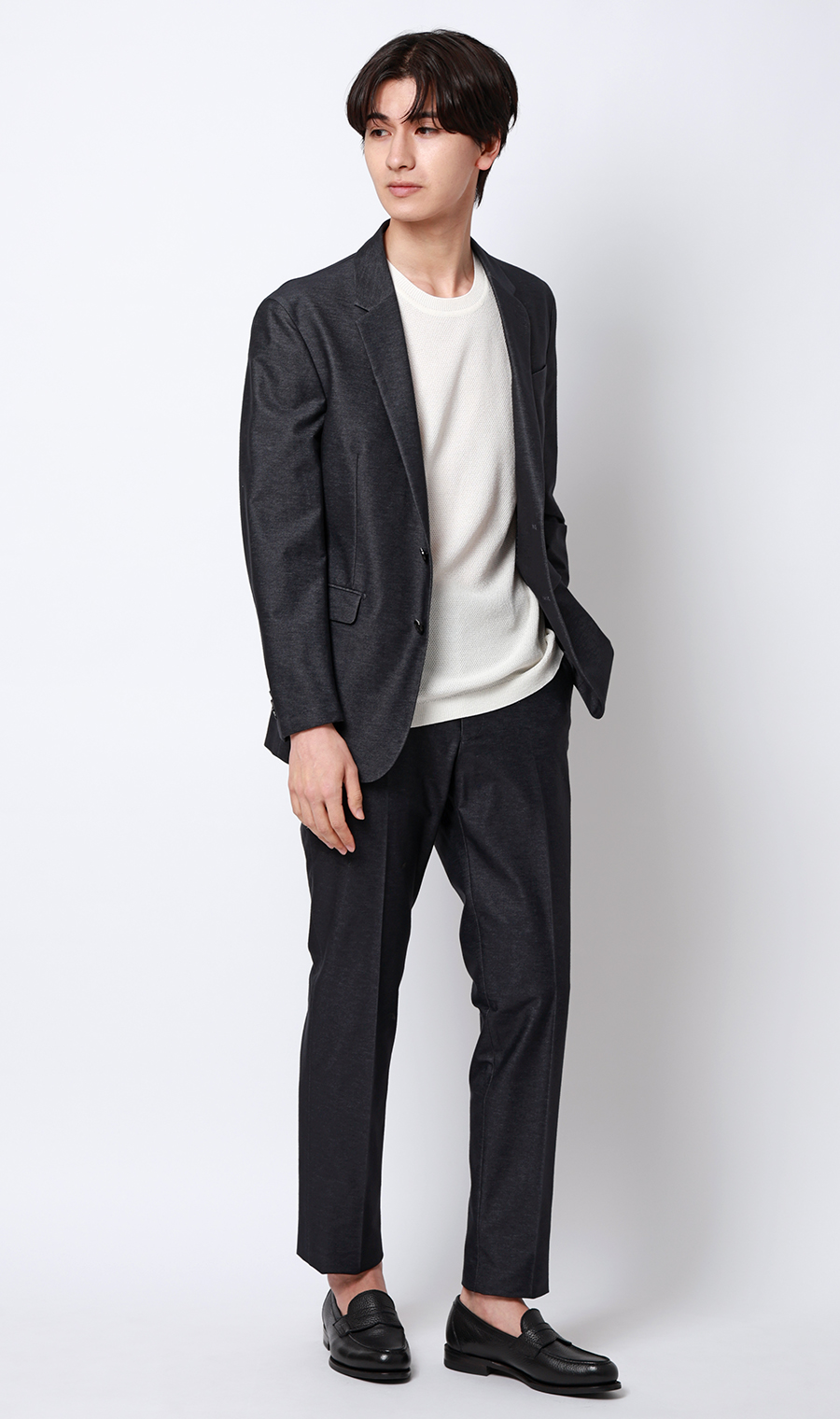 シングル2ボタンジャケット【セットアップ着用可】 ネイビー S