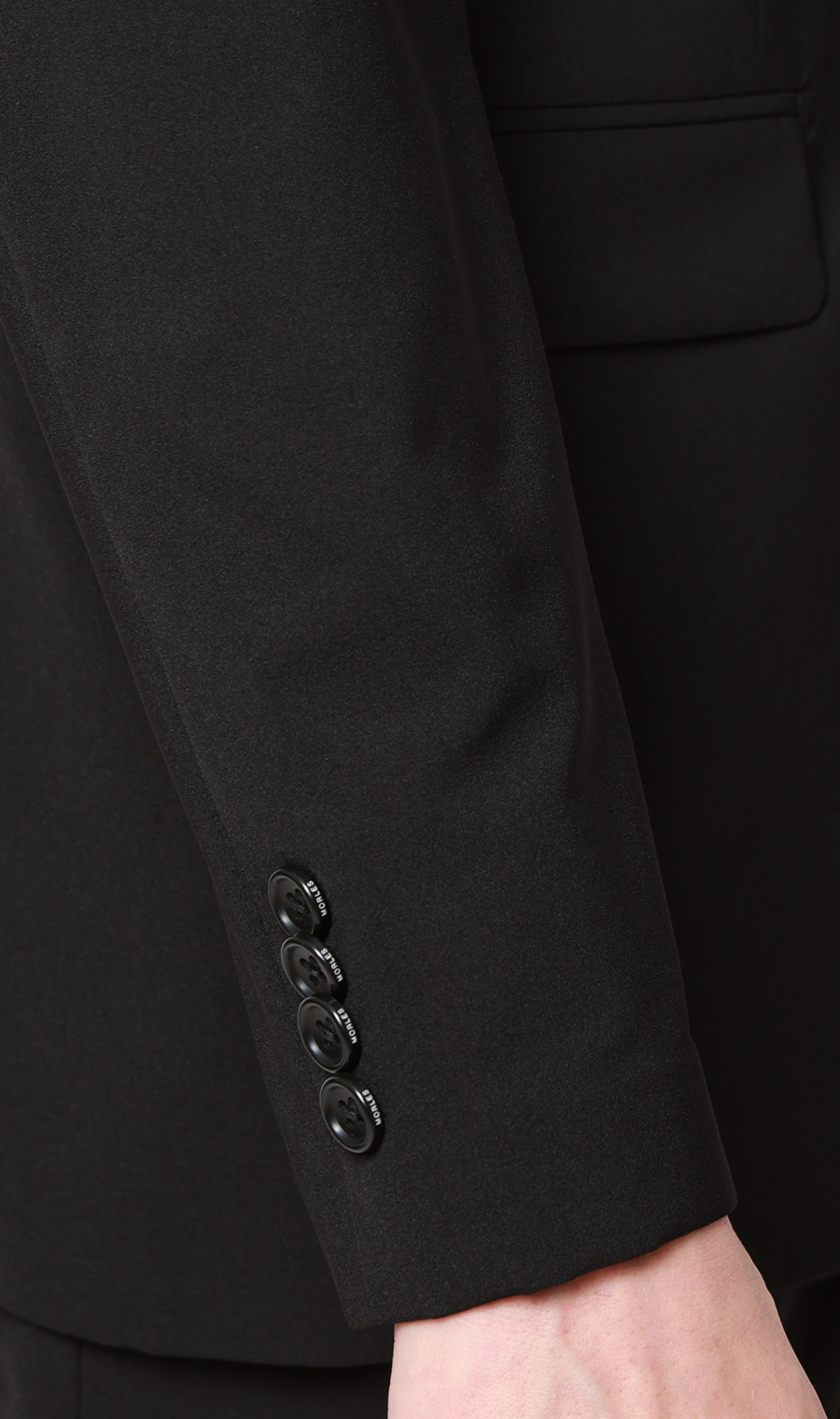 シングル2ボタンジャケット【セットアップ着用可】 ブラック S