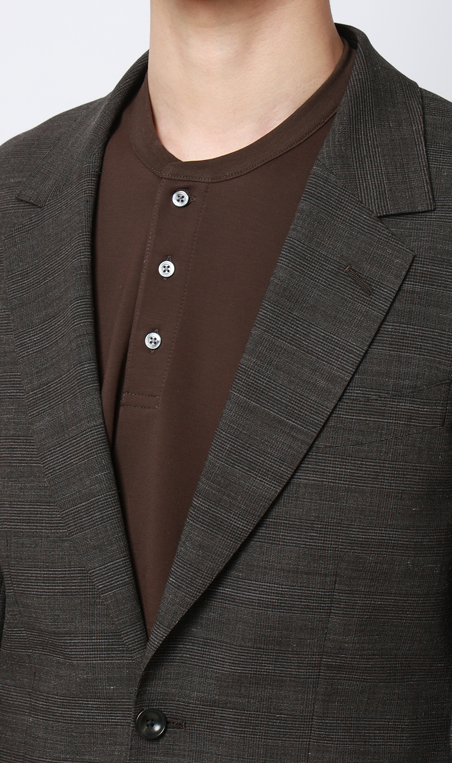 シングル2ボタンジャケット【セットアップ着用可】 ブラウン S