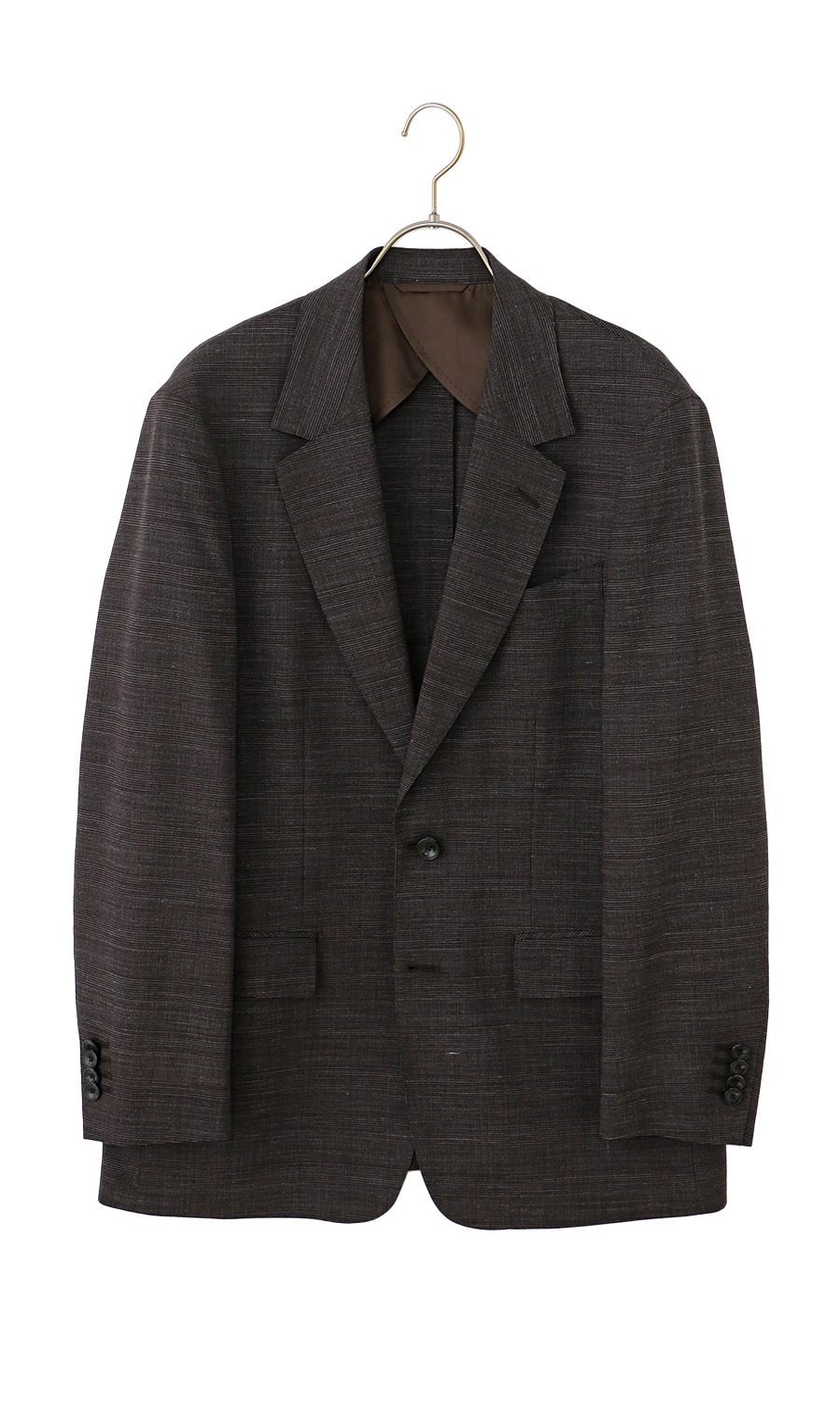 シングル2ボタンジャケット【セットアップ着用可】 ブラウン S
