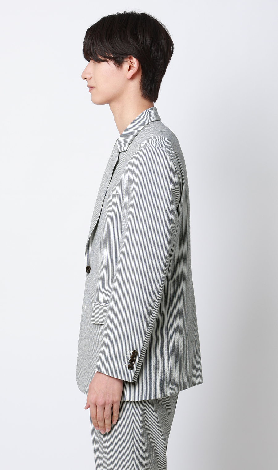 シングル2ボタンジャケット【セットアップ着用可】 ブルー S