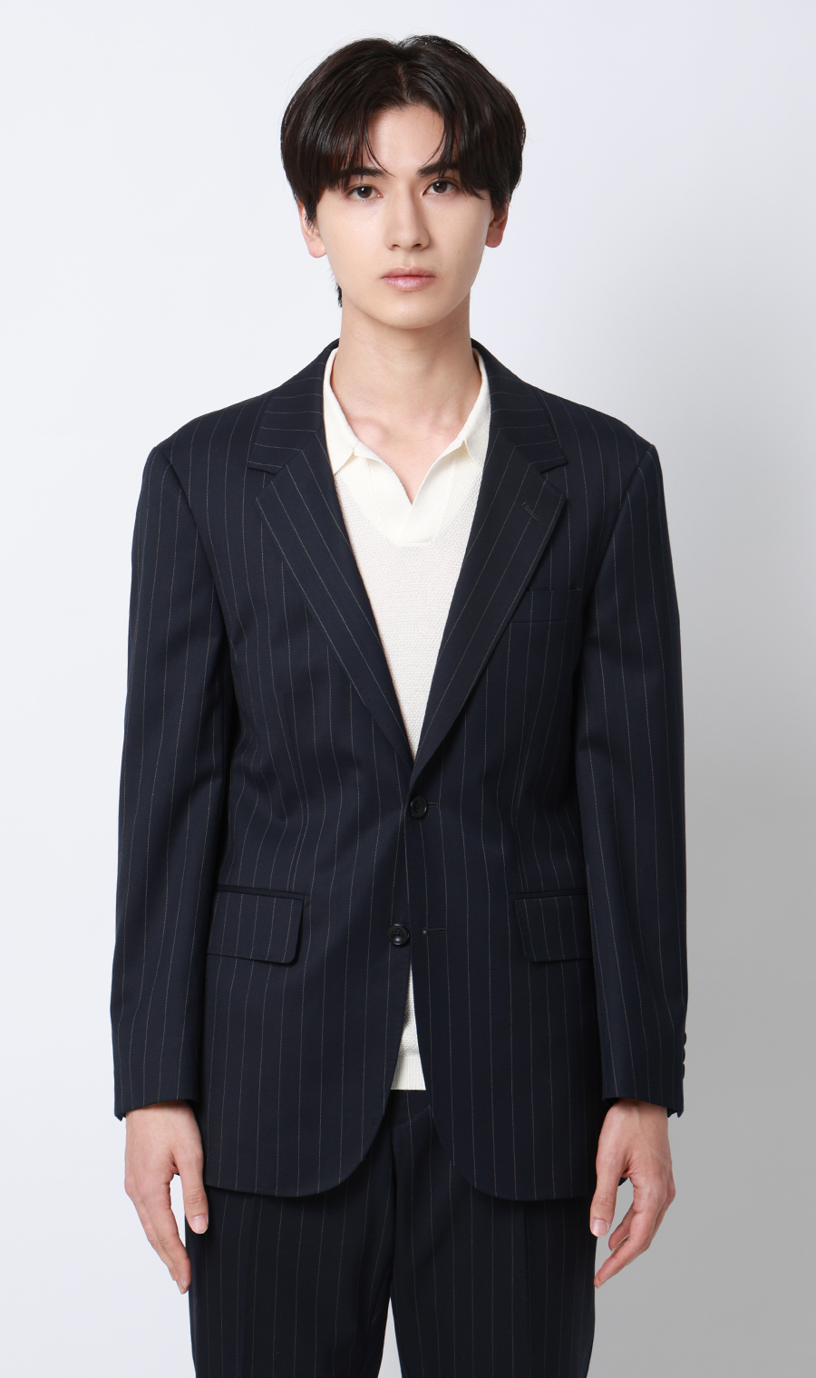 シングル2ボタンジャケット【セットアップ着用可】 ネイビー S