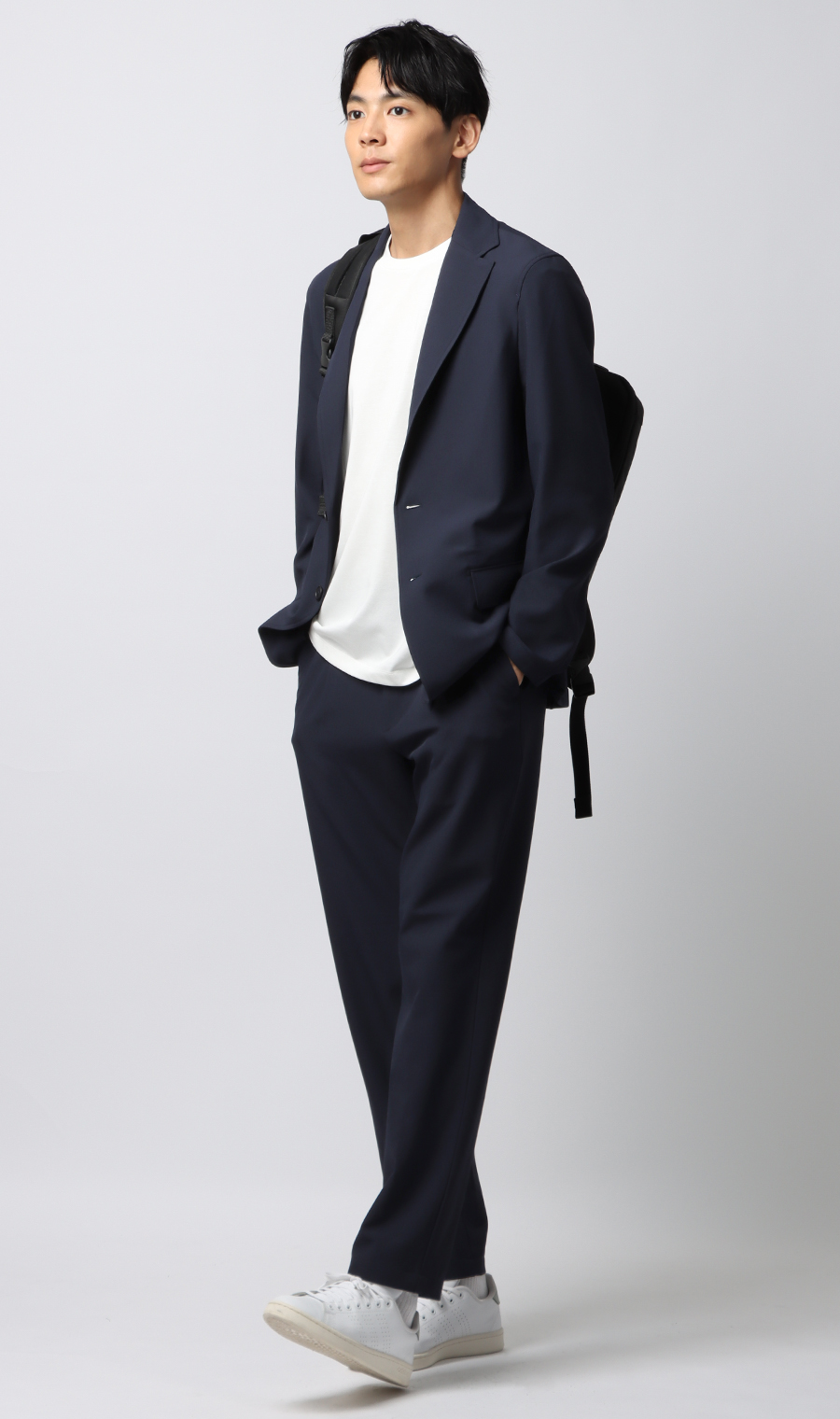 ゼロプレッシャースーツ　ネイビー　ビジネスジャケット　スラックスセット AOYAMA 【洋服の青山】ゼロプレッシャー スーツ セットアップ可