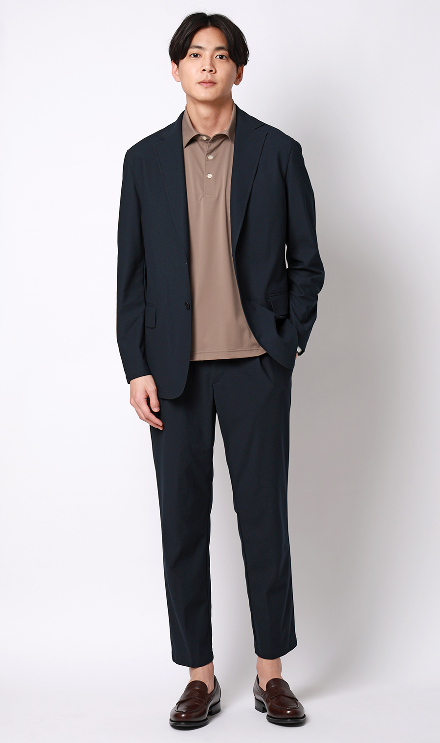 ゼロプレッシャースーツ【ジャケット】【2WAYストレッチ】【セットアップ着用可】 ネイビー S