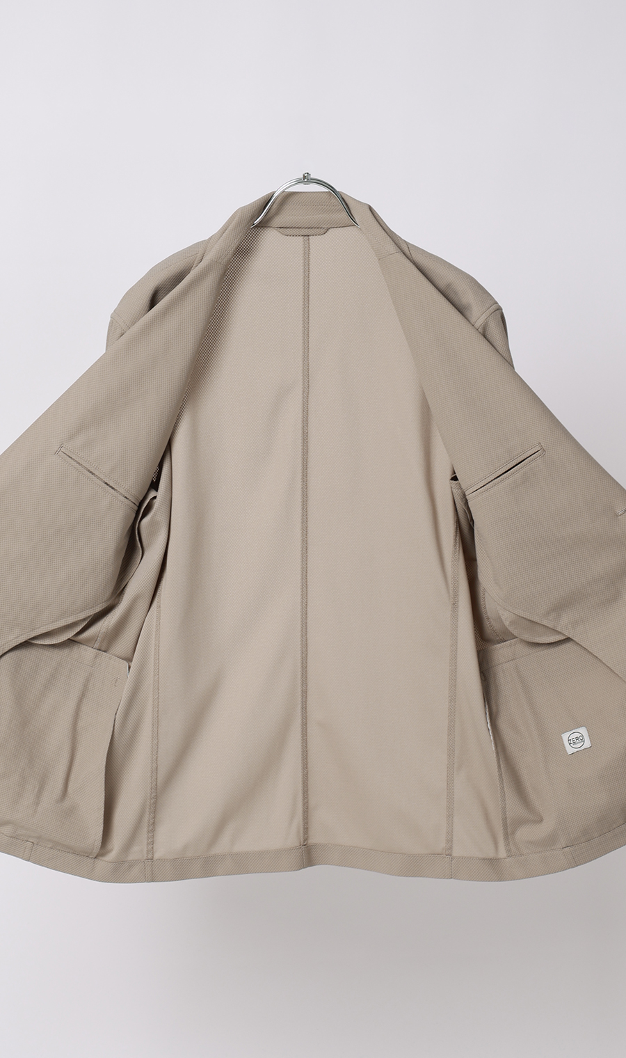 ゼロプレッシャースーツ【ジャケット】【2WAYストレッチ】【セットアップ着用可】 ベージュ S